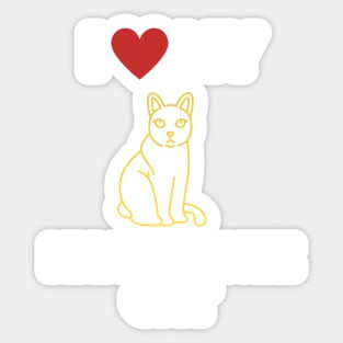 I Love My Khao Manee Cat - Gift For Khao Manee Cat Breed Owners Sticker